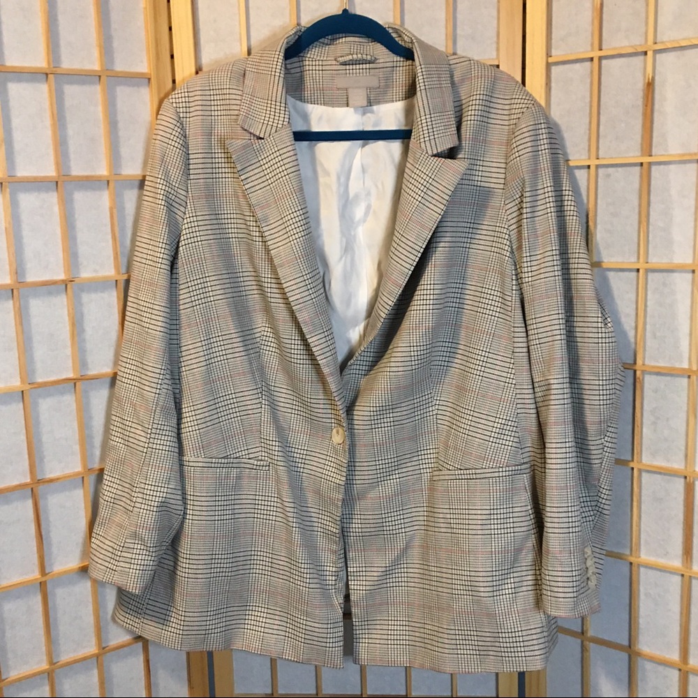 plaid xxl blazer